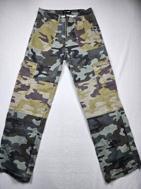 Camo Patchwork Cargo Pants Womens Fashion Nova Large